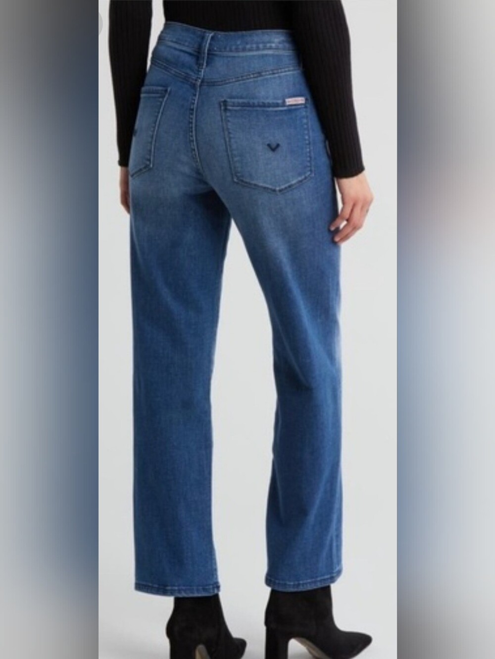 HUDSON Noa Yvonne High-Rise Straight Ankle Jeans Blue Denim Size 28 - Picture 2 of 11